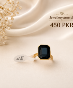 Black Stone 316L Stainless Steel Ring