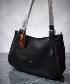Premium Black Leather Shoulder Bag -Inspired Handbag for Women