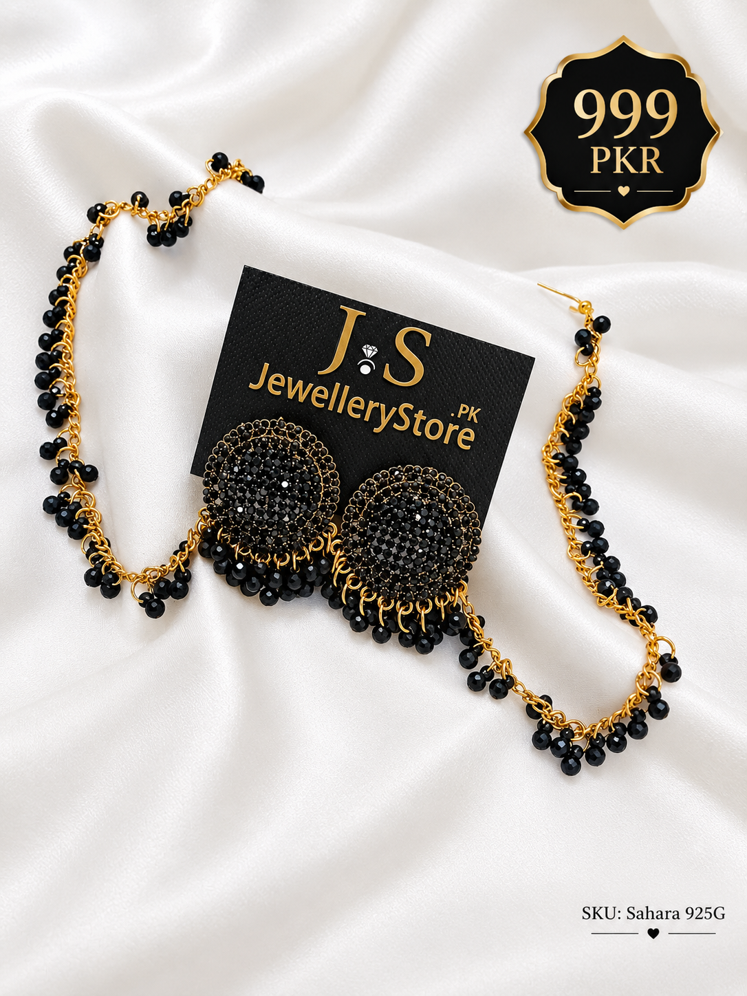 bridal black sahara Earrings
