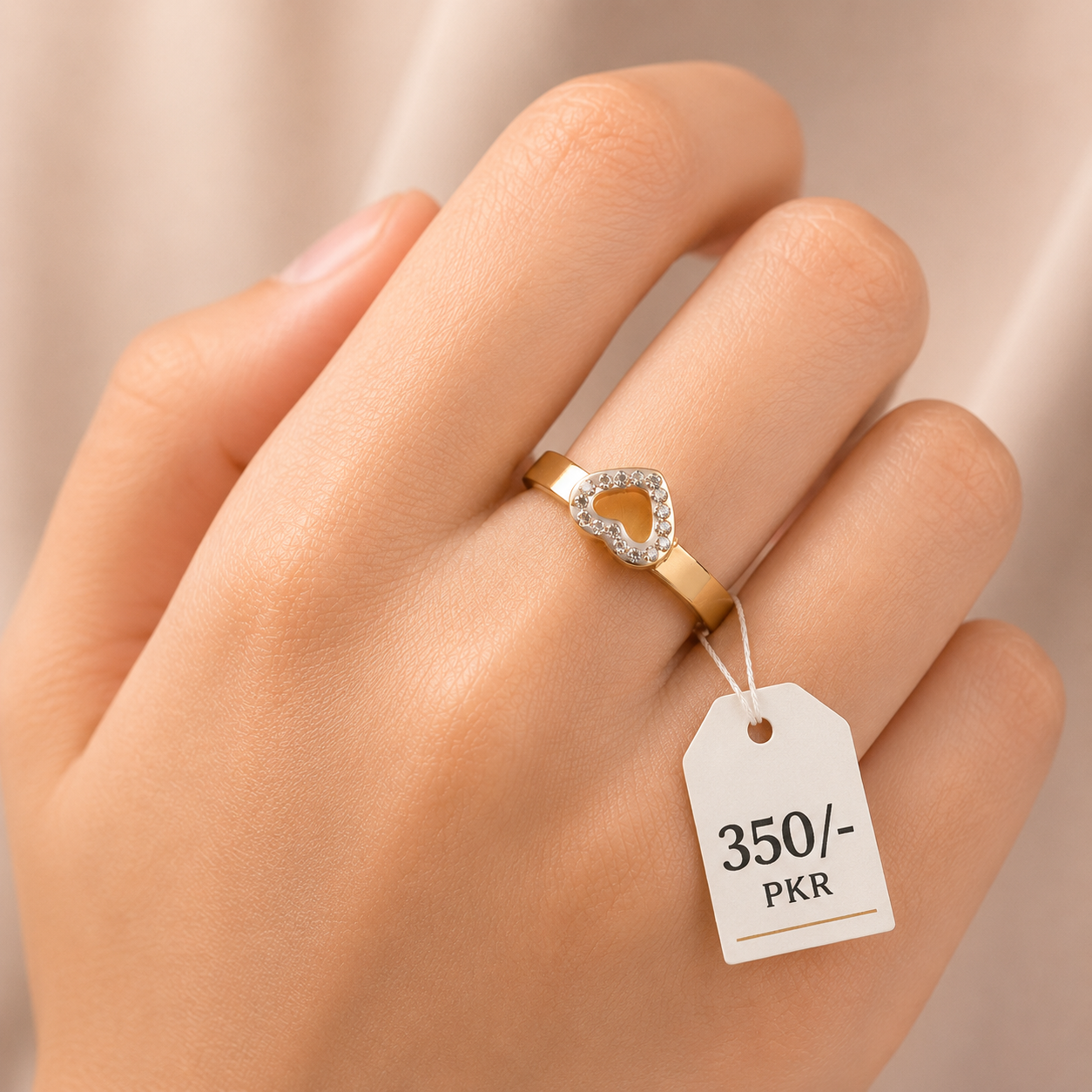 heart shape ss ring
