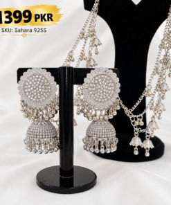 Silver Sahara Jhumka Earrings
