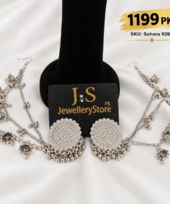 Indian Silver Bridal Sahara Earrings