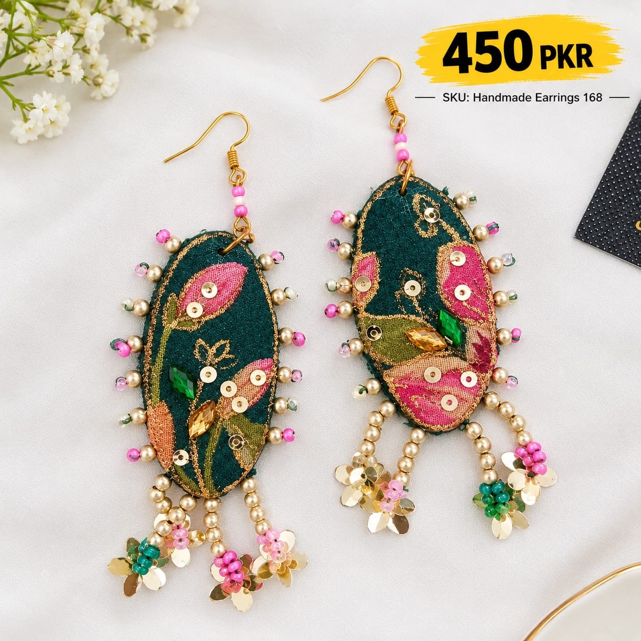 handmade drop earrings