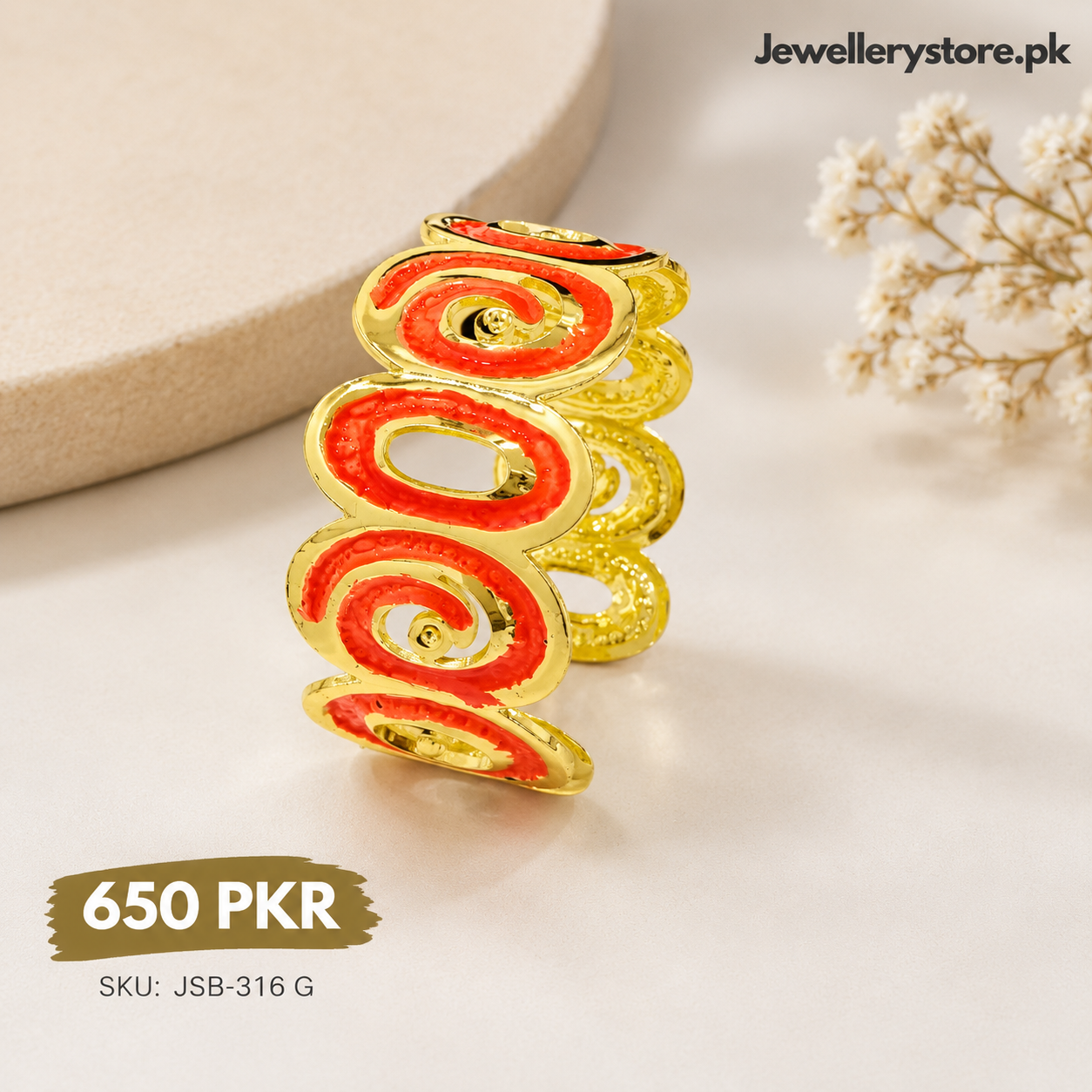 stainless steel bracelet orange
